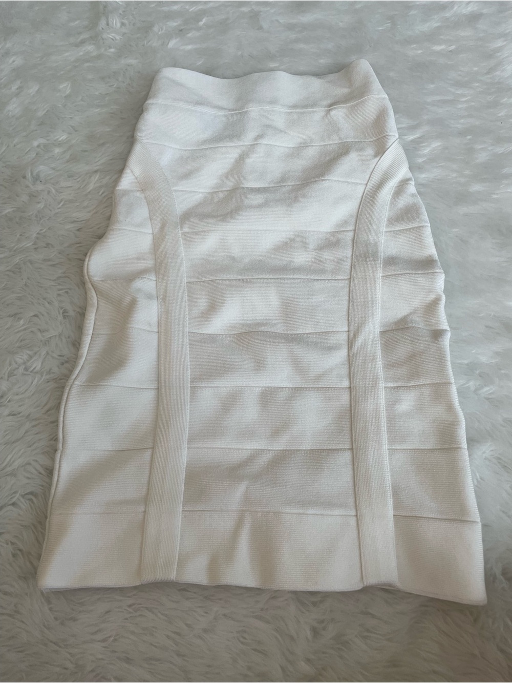 bebe White Bandage Pencil Skirt